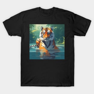 Royal Bengal Tiger in water T-Shirt